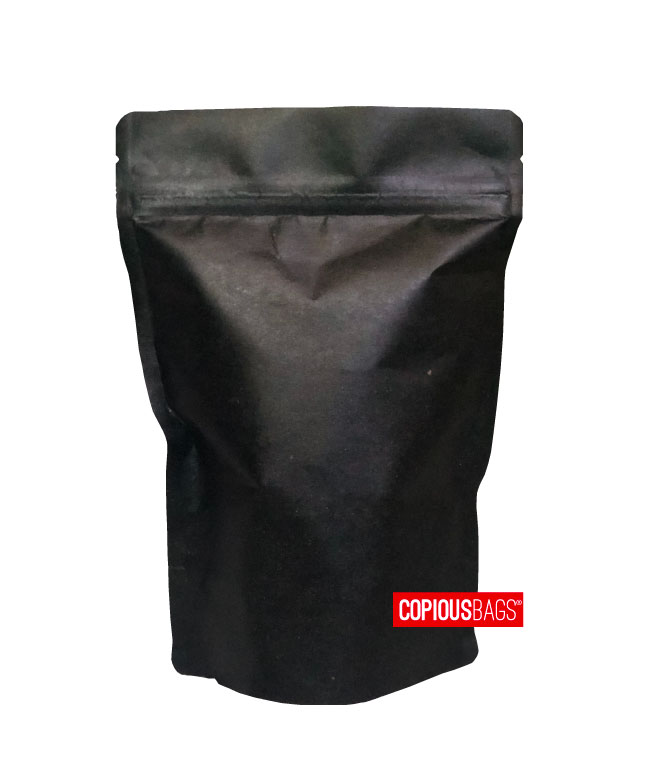 Download 4 Oz Black Kraft Stand Up Pouches 5x8 140 G Black Zipper Pouch Bags
